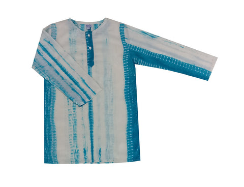 Krishna Mehta Blue Tie & Dye Kurta