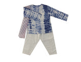 Krishna Mehta Blue Tie & Dye Kurta with Salwar Dupatta