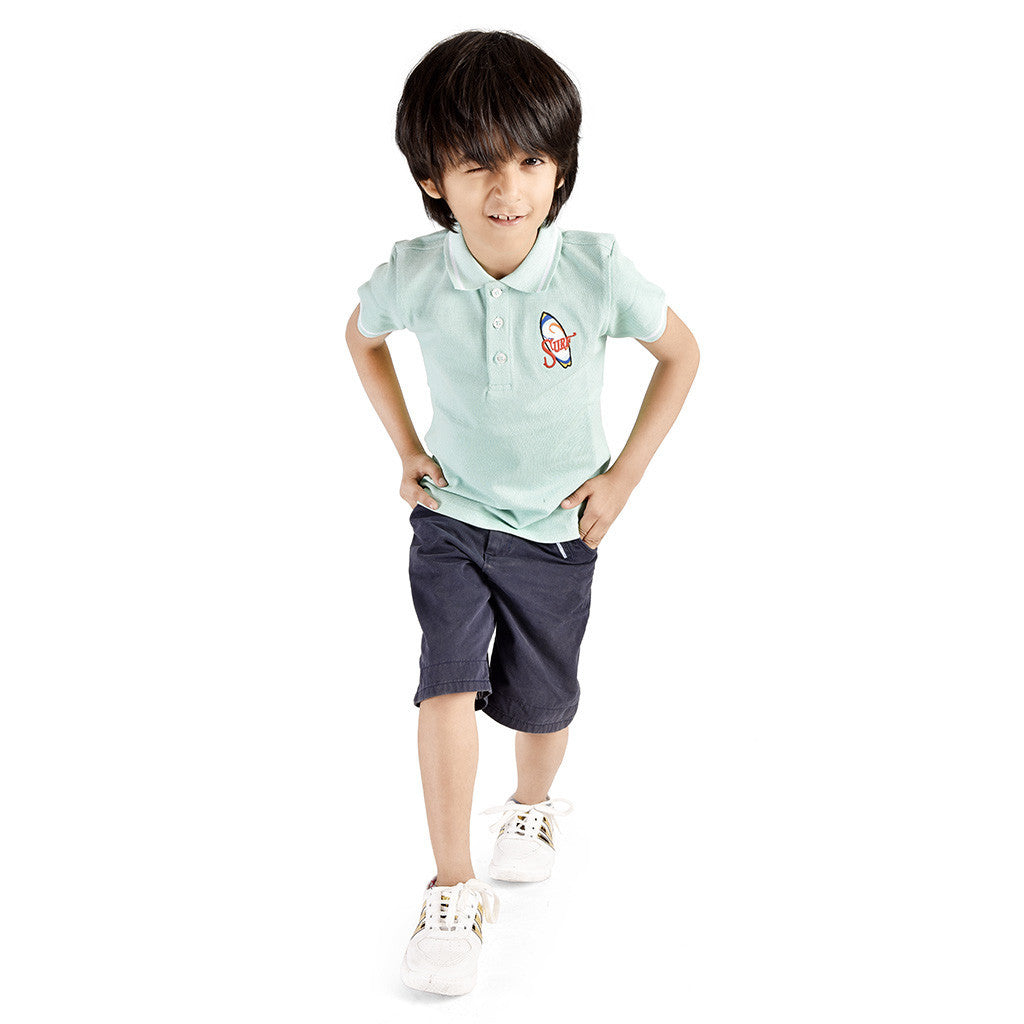 Short T-Shirt with Surf Motif<br> <span style="font-size: 10px;">More Colours Available</span>