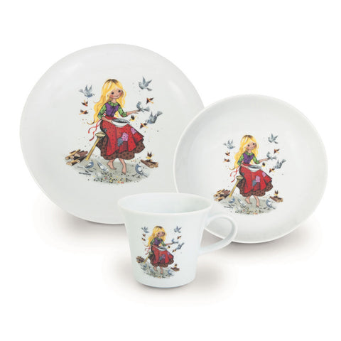 3 Piece Porcelain Crockery Set <br> Cinderella