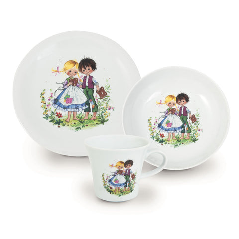 3 Piece Porcelain Crockery Set <br> Hansel & Gretal