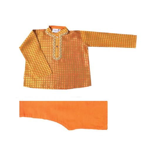 Krishna Mehta Mustard Orange Kurta Set