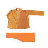 Krishna Mehta Mustard Orange Kurta Set