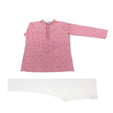 Krishna Mehta Pink Printed Kurta Set