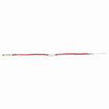 Red Star Cord Bracelet in 925 Sterling Silver
