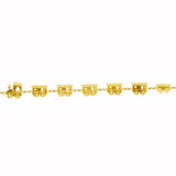 Train Bracelet in 9K Gold