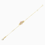 Pink Koala Enamel Bracelet in 9K Gold with Name Plate <br> <span style="font-size: 11px; font-family:Helvetica,Arial,sans-serif;">Can Be Personalised</span>