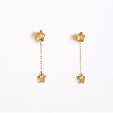Dangling Star Earrings in 9K Gold