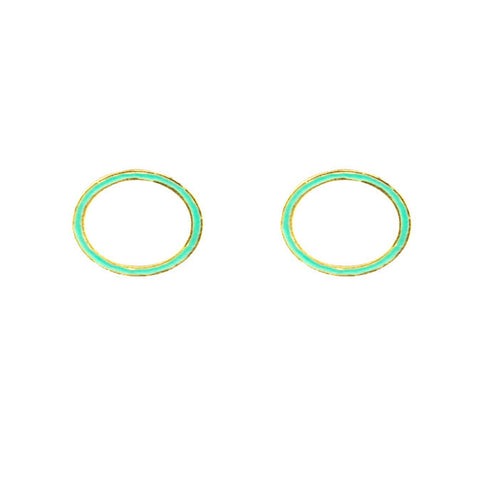 Turquoise Earrings in 9K Gold
