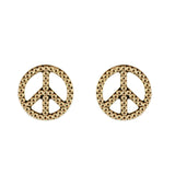 Peace Earrings in 9K Gold