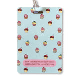 School Bag Tags- Cupcake Theme <br> Set of 2