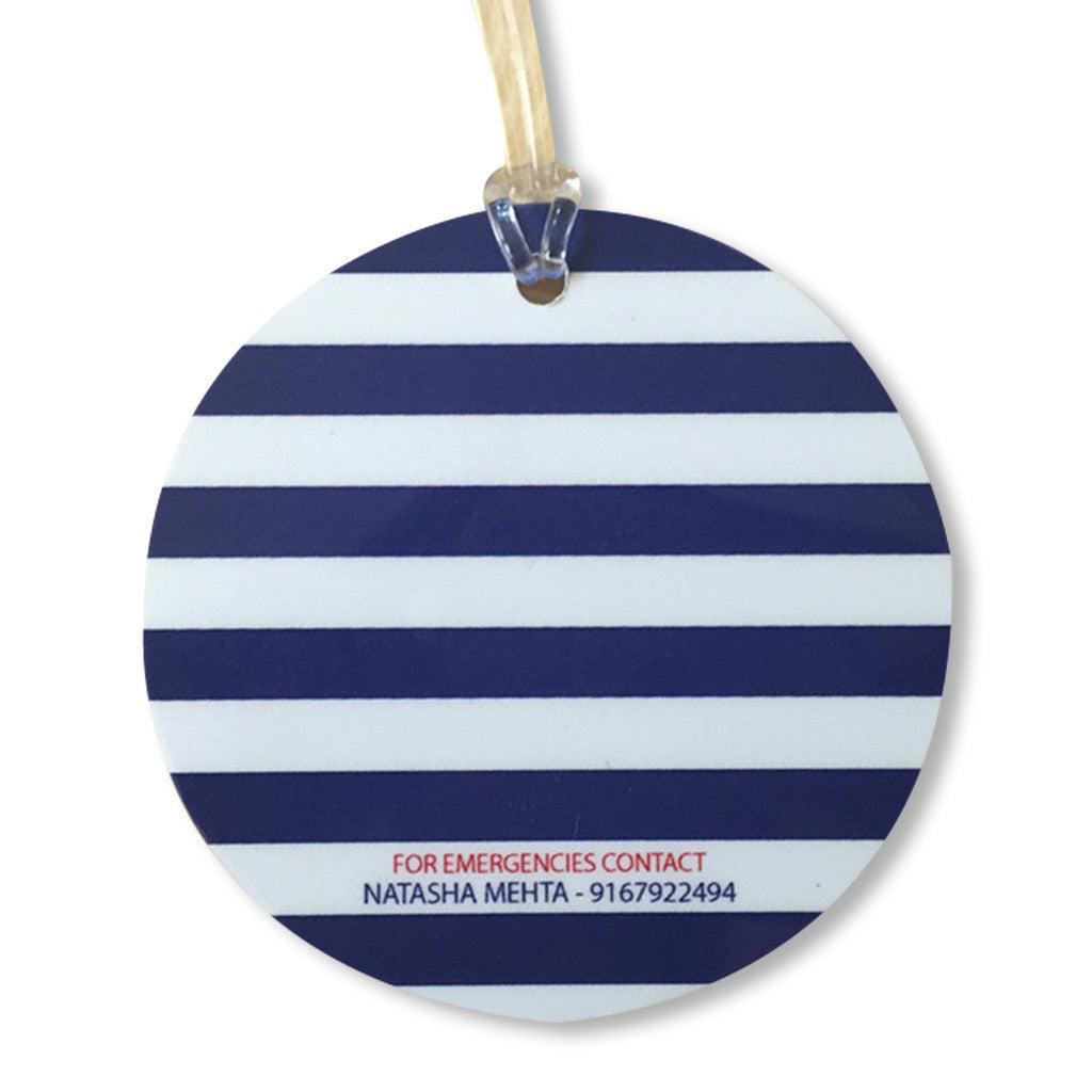 Luggage Tags- Nautical (Round) <br> Set of 2