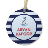 Luggage Tags- Nautical (Round) <br> Set of 2