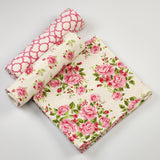 La Rose Muslin Swaddle Cloths <br> Set of 3
