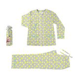 Adult Pyjama Set-Henley Neck <br> Lemons <br> <span style="font-size: 11px; font-family:Helvetica,Arial,sans-serif;">Can Be Personalised</span>