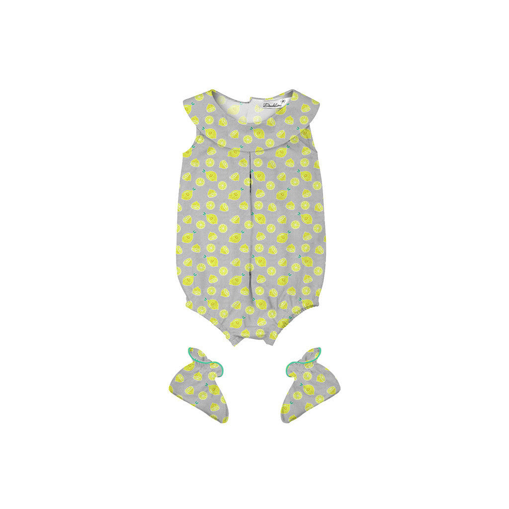 Layette Set with Baby Bodysuit & Booties <br> Lemons <br> <span style="font-size: 11px; font-family:Helvetica,Arial,sans-serif;">Can Be Personalised</span>