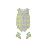 Layette Set with Baby Bodysuit & Booties <br> Lemons <br> <span style="font-size: 11px; font-family:Helvetica,Arial,sans-serif;">Can Be Personalised</span>
