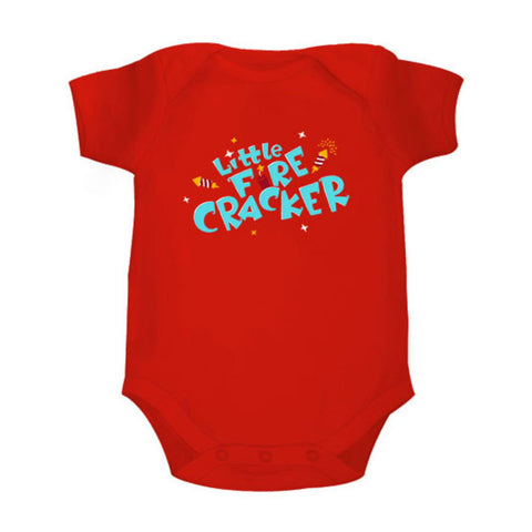 Little Firecracker <br> Organic Cotton Onesie, Can be Personalised