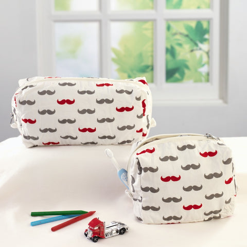 Little Man Travel Pouch Set <br> Set of 2 (Small & Large)