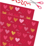 Wrapping Paper - Love, Set of 12 Sheets
