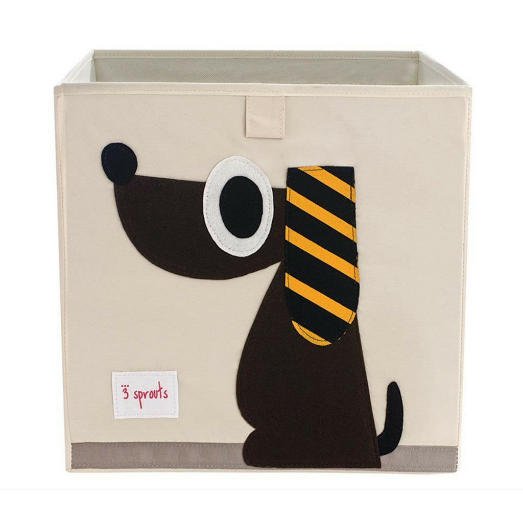 3 Sprouts Brown Dog Storage Box