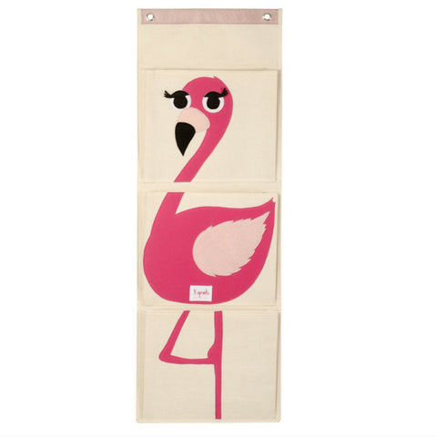 3 Sprouts Pink Flamingo Wall Organiser