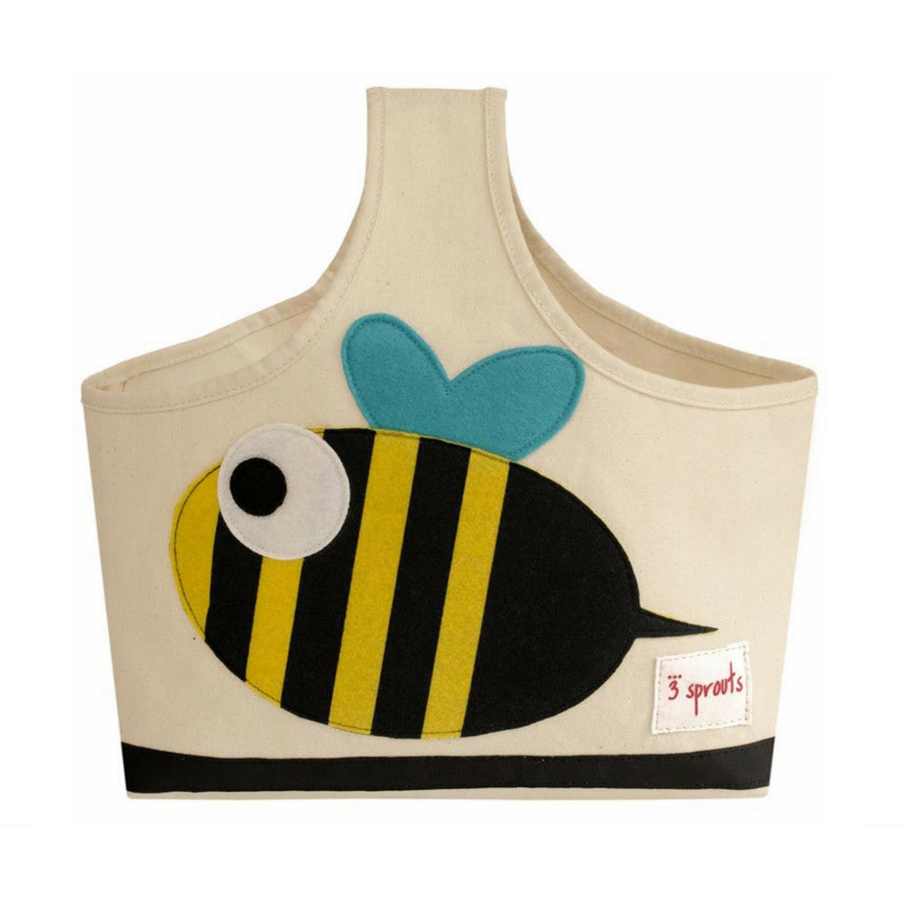 3 Sprouts Black & Yellow Bee Storage Caddy