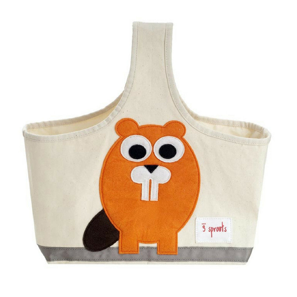 3 Sprouts Orange Beaver Storage Caddy