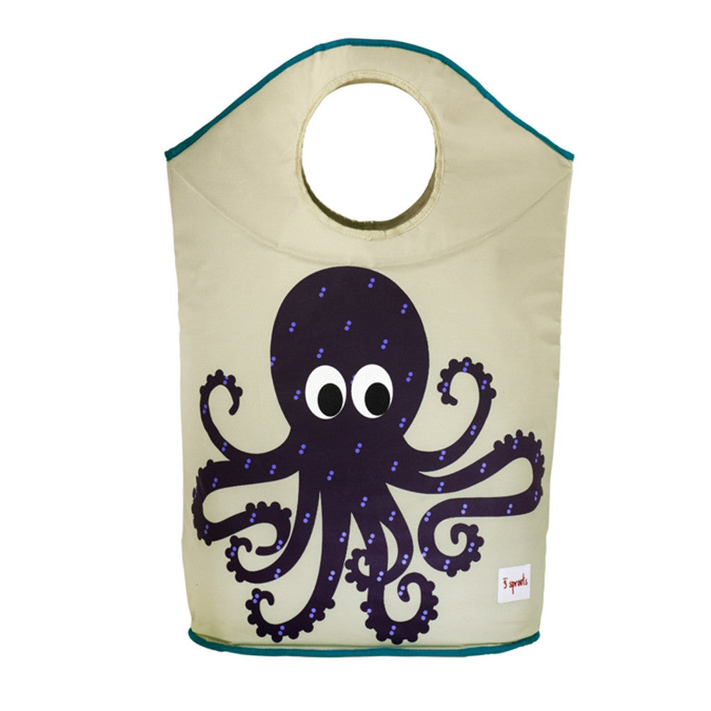 3 Sprouts Purple Octopus Laundry Hamper