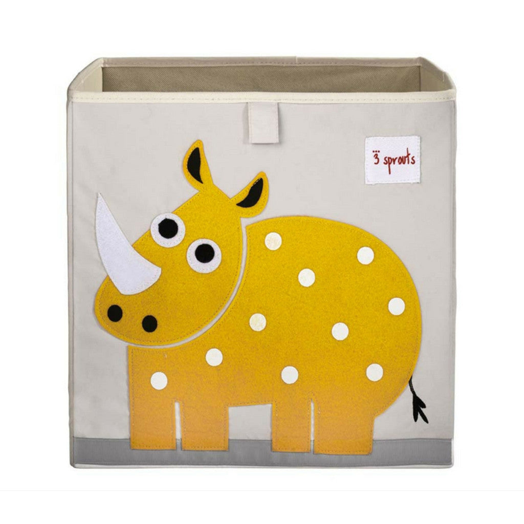 3 Sprouts Yellow Rhino Storage Box