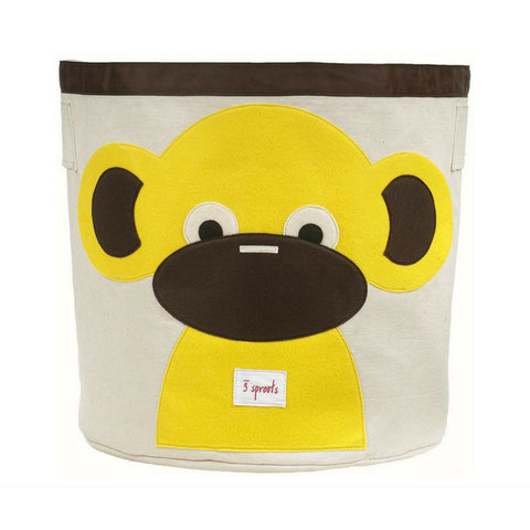 3 Sprouts Yellow Monkey Storage Bin