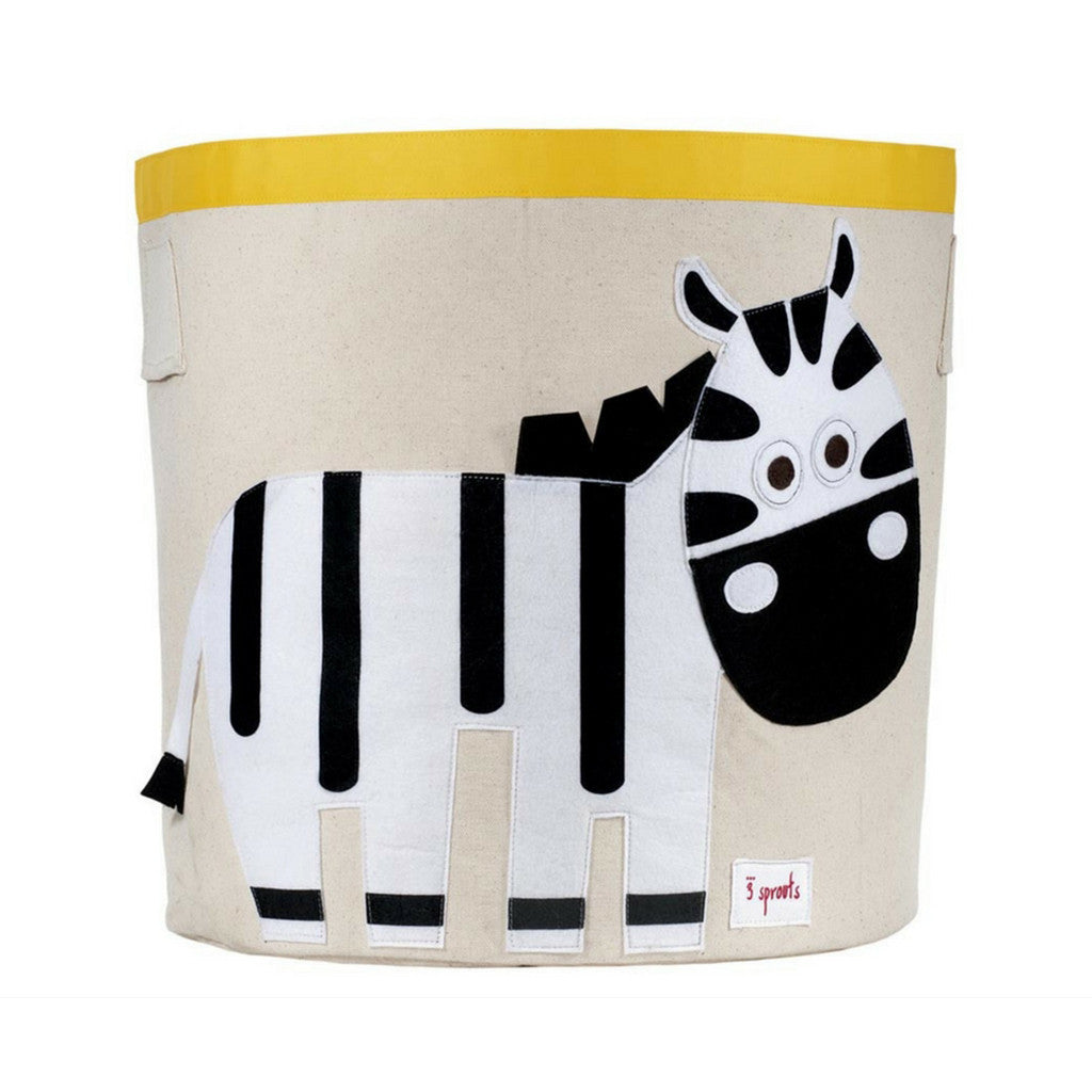 3 Sprouts Black & White Zebra Storage Bin