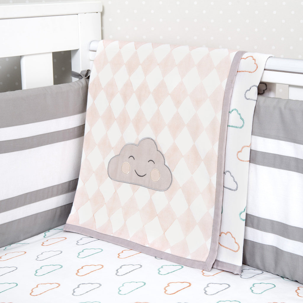 Baby Rock My Crib Gift Basket <br> Pink Cloud<br><span style="font-size: 10px;">Can be Personalised</span>