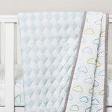 Organic Quilted Blanket <br> Blue Cloud<br><span style="font-size: 10px;">Can be Personalised</span>