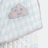 Organic Quilted Blanket <br> Blue Cloud<br><span style="font-size: 10px;">Can be Personalised</span>