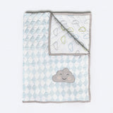 Organic Quilted Blanket <br> Blue Cloud<br><span style="font-size: 10px;">Can be Personalised</span>