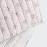 Organic Quilted Blanket <br> Pink Star<br><span style="font-size: 10px;">Can be Personalised</span>