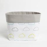 Fabric Storage Baskets <br> Yellow Cloud, Set of 2<br><span style="font-size: 10px;">Can be Personalised</span>