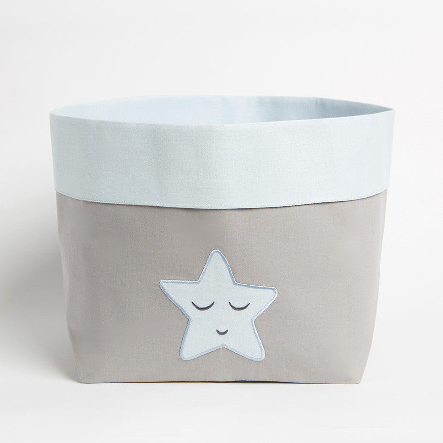 Fabric Storage Baskets <br> Blue Star, Set of 2<br><span style="font-size: 10px;">Can be Personalised</span>