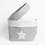 Fabric Storage Baskets <br> Blue Star, Set of 2<br><span style="font-size: 10px;">Can be Personalised</span>