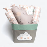 Baby Rock My Crib Gift Basket <br> Pink Cloud<br><span style="font-size: 10px;">Can be Personalised</span>