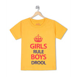 Girls Rule Boys Drool <br> Organic Cotton Tees For Toddlers