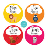 Baby Milestone Stickers<br/>Little Animals, Set of 12
