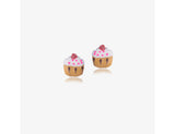 925 Sterling Silver My Vanilla Cupcake Earrings <br> Pop Art Silver Collection