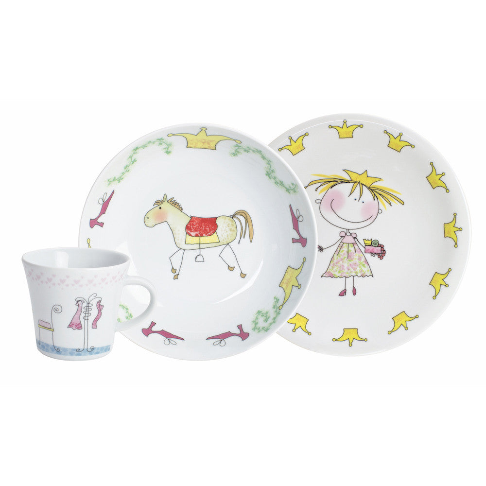3 Piece MAGIC GRIP Porcelain Crockery Set <br> Fairy Tale