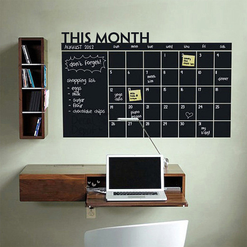 Chalkboard Wall Sticker <br> Monthly Planner