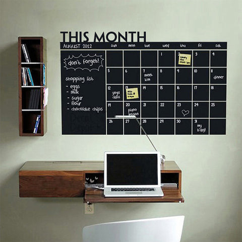 Chalkboard Wall Sticker <br> Monthly Planner