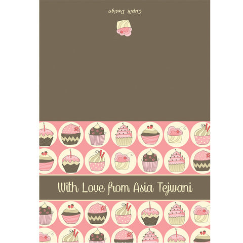 Personalised Notecards, Set of 20<br/>Cupcakes