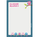 Note Sheets, Set of 50 Sheets<br/> Owls