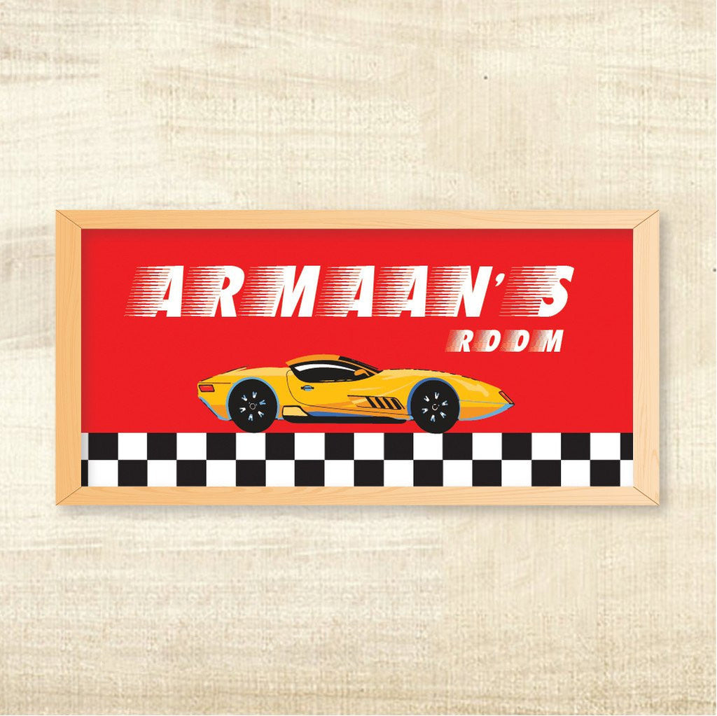 Name Frame - Racing Car